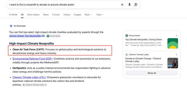 CATF Search Example