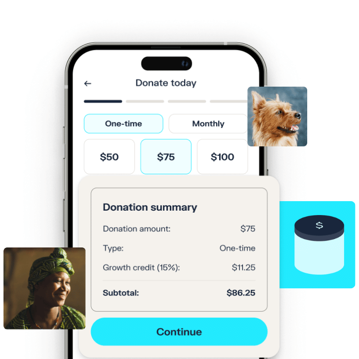 Illustration showing the impact of Feathr fundraising