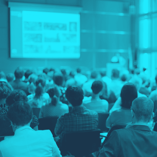 Association members at an event